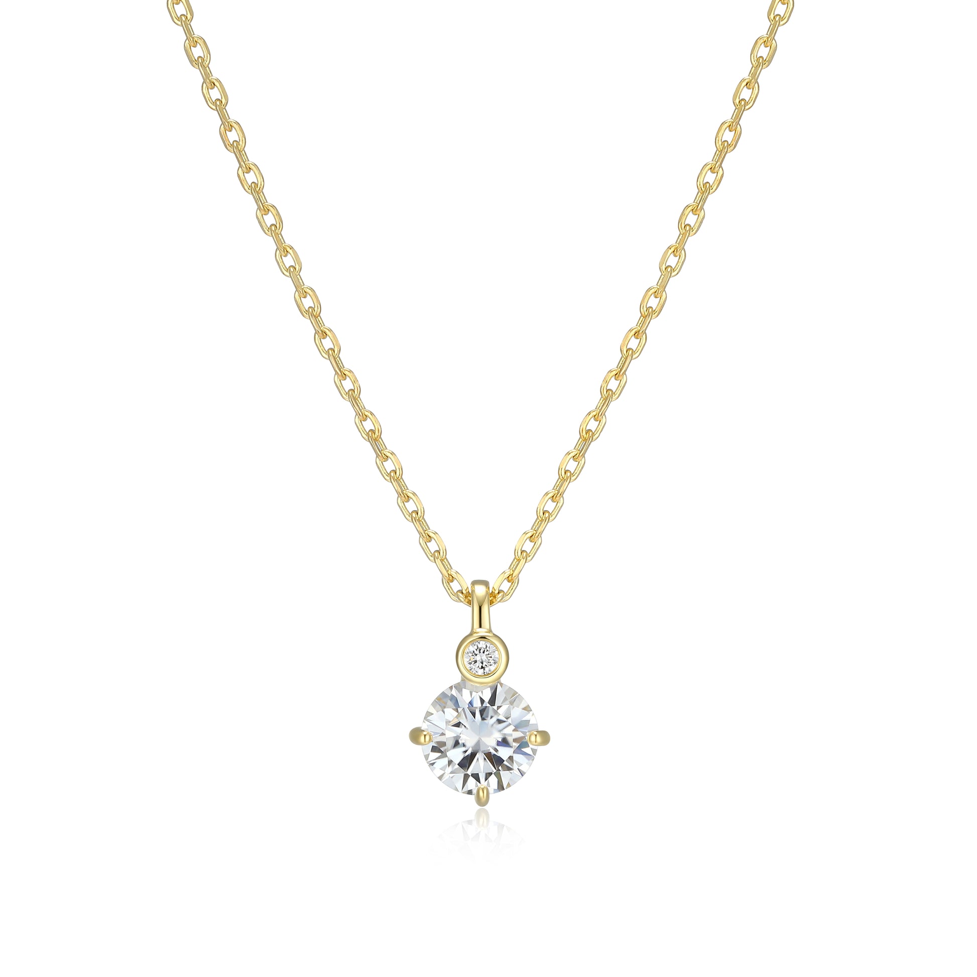 N10348APRY - Birthstone with Lab-Grown Diamond Accent Necklace | elle