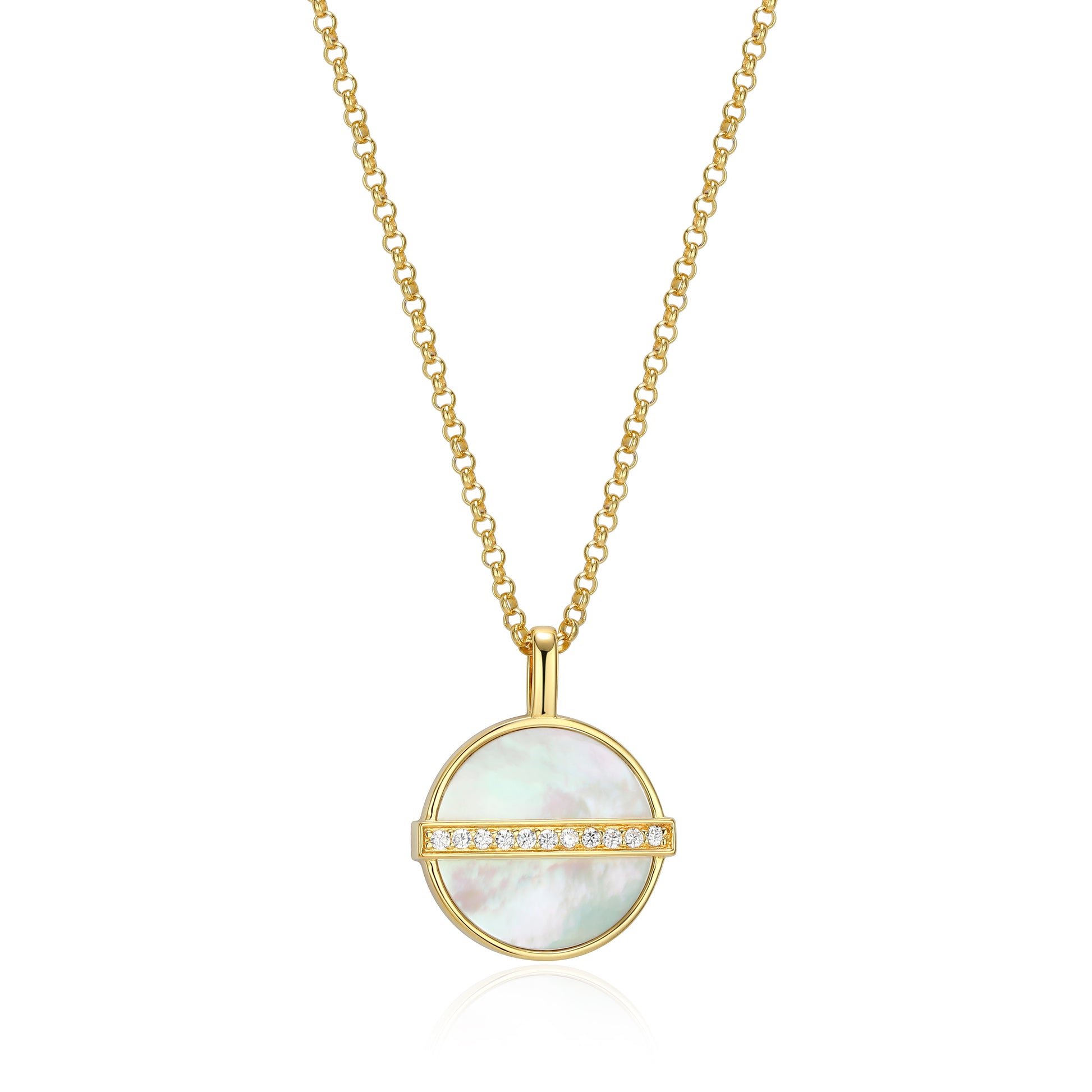 LN0300 - Lucency Mother of Pearl Pendant Necklace | elle