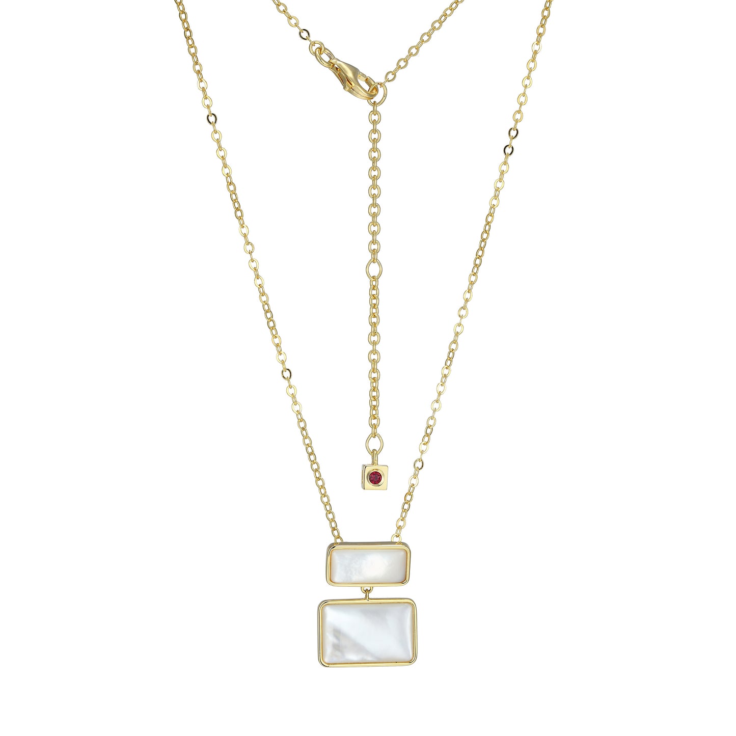 LN0238 - Vera Tiered Mother-of-Pearl Necklace | elle
