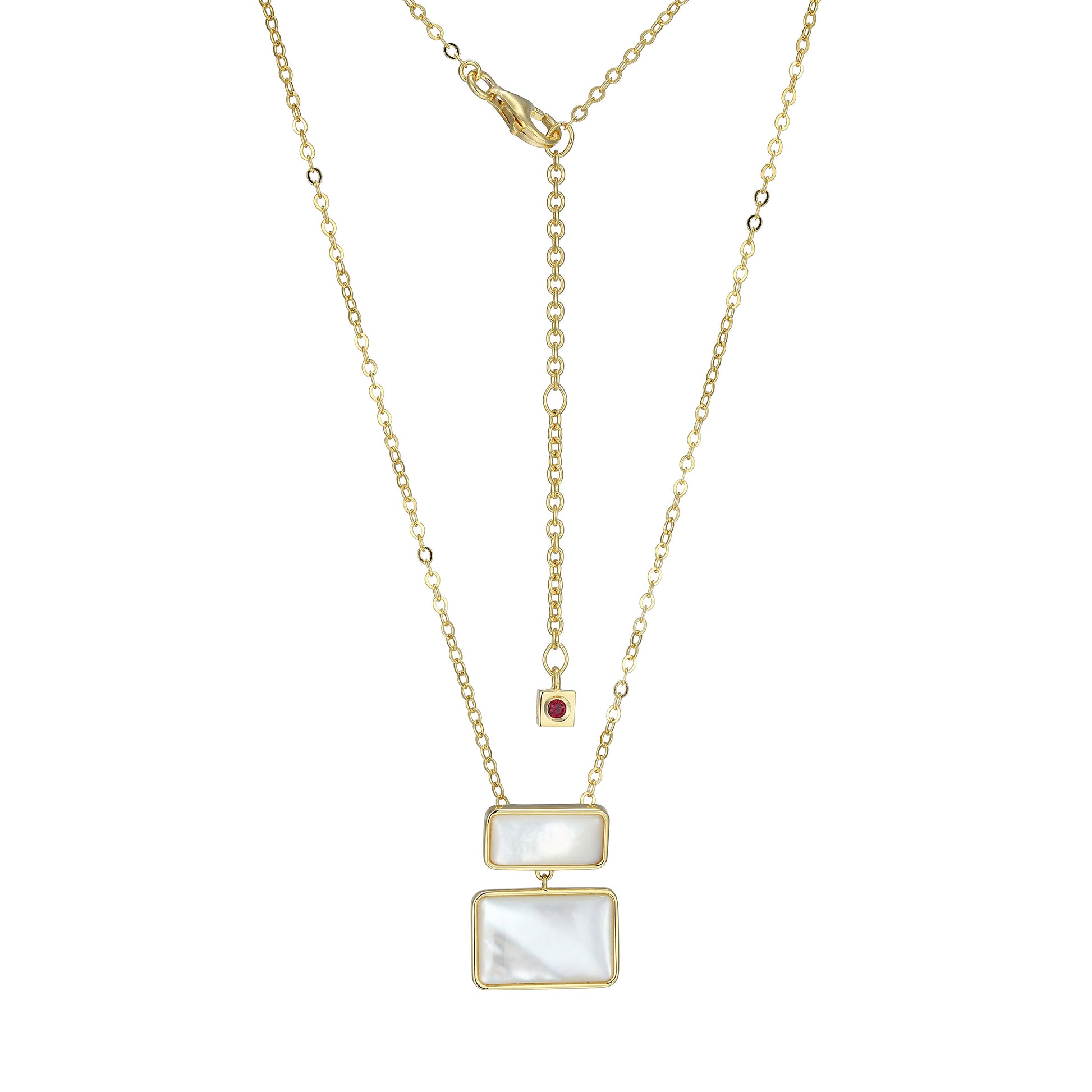 LN0238 - Vera Tiered Mother-of-Pearl Necklace | elle