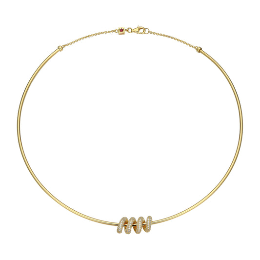 LN0244 - Eternal Twist Choker Necklace | elle