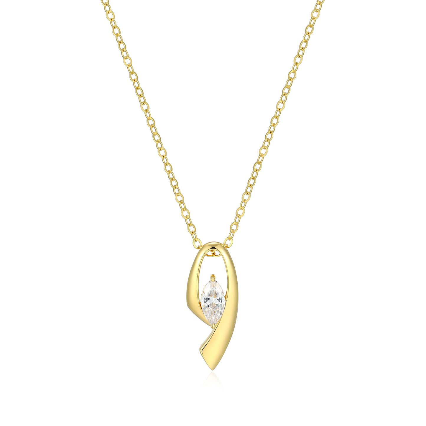 LN0277 - Marquise Ribbon Necklace | Paris 1901