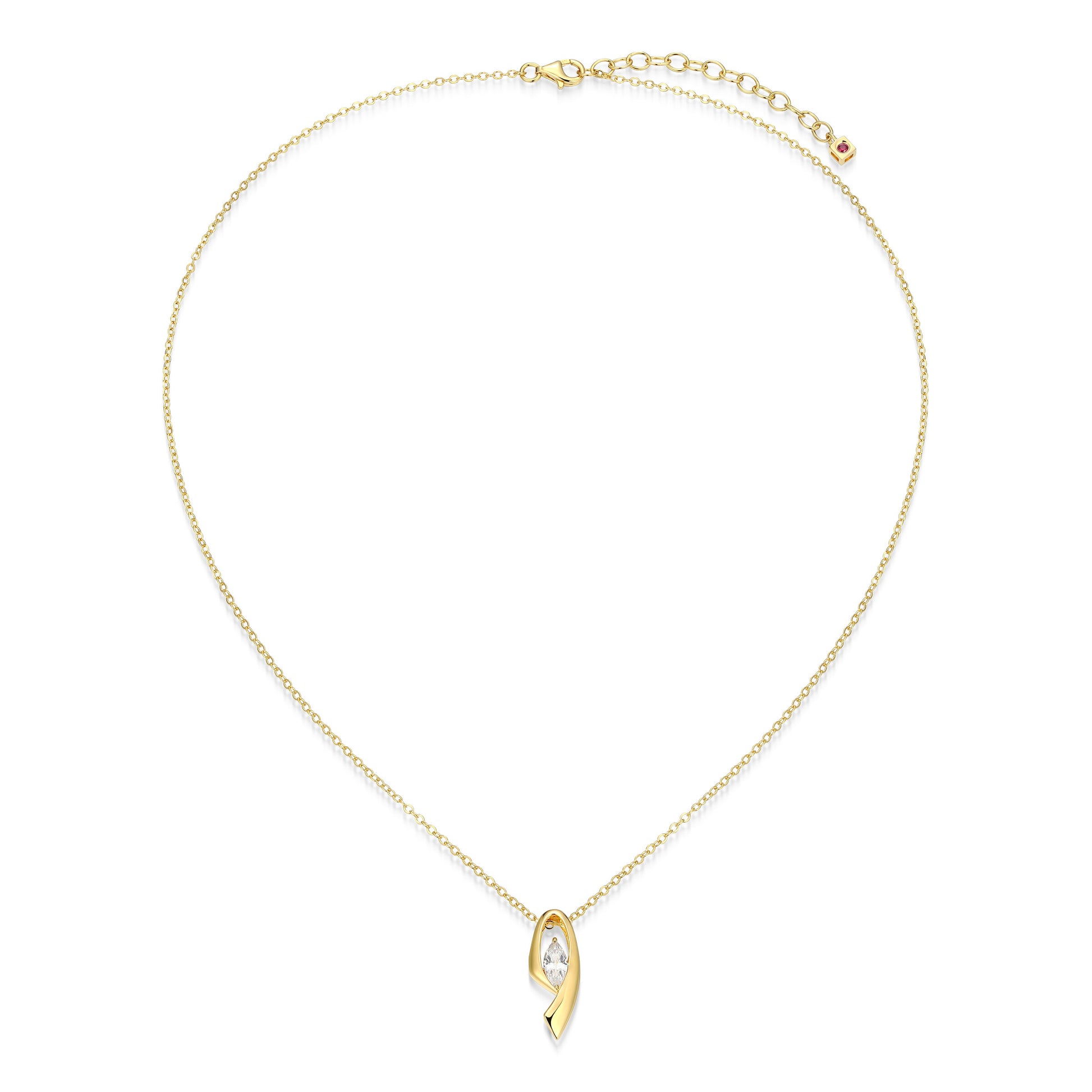 LN0277 - Marquise Ribbon Necklace | Paris 1901