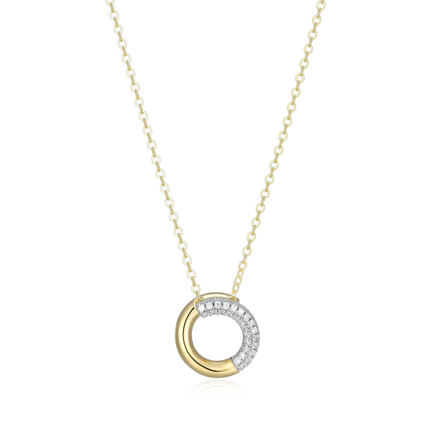 LN0283 - Hidden Halo Necklace | elle