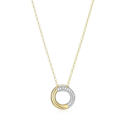 LN0283 - Hidden Halo Necklace | elle