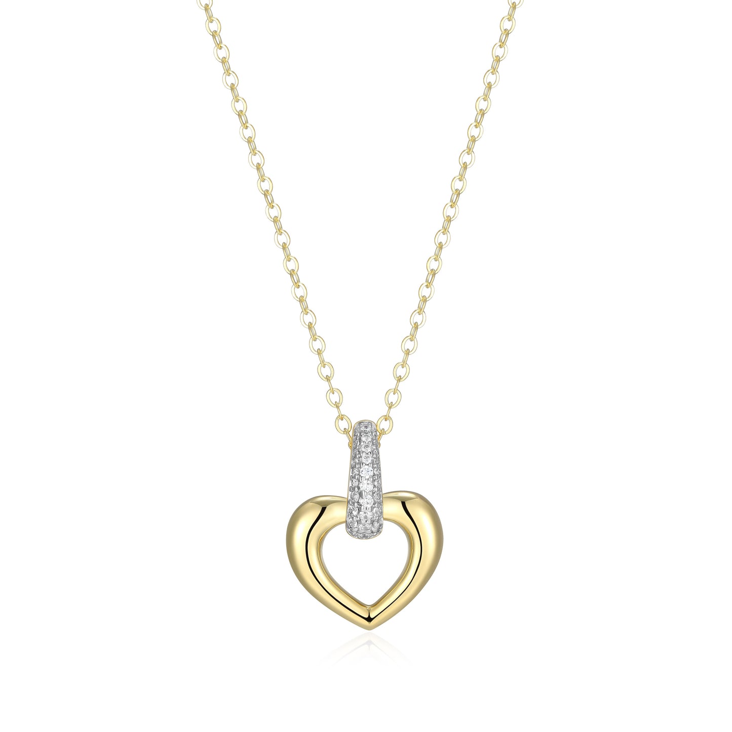 LN0287 - Amour Intertwined Heart Necklace | elle