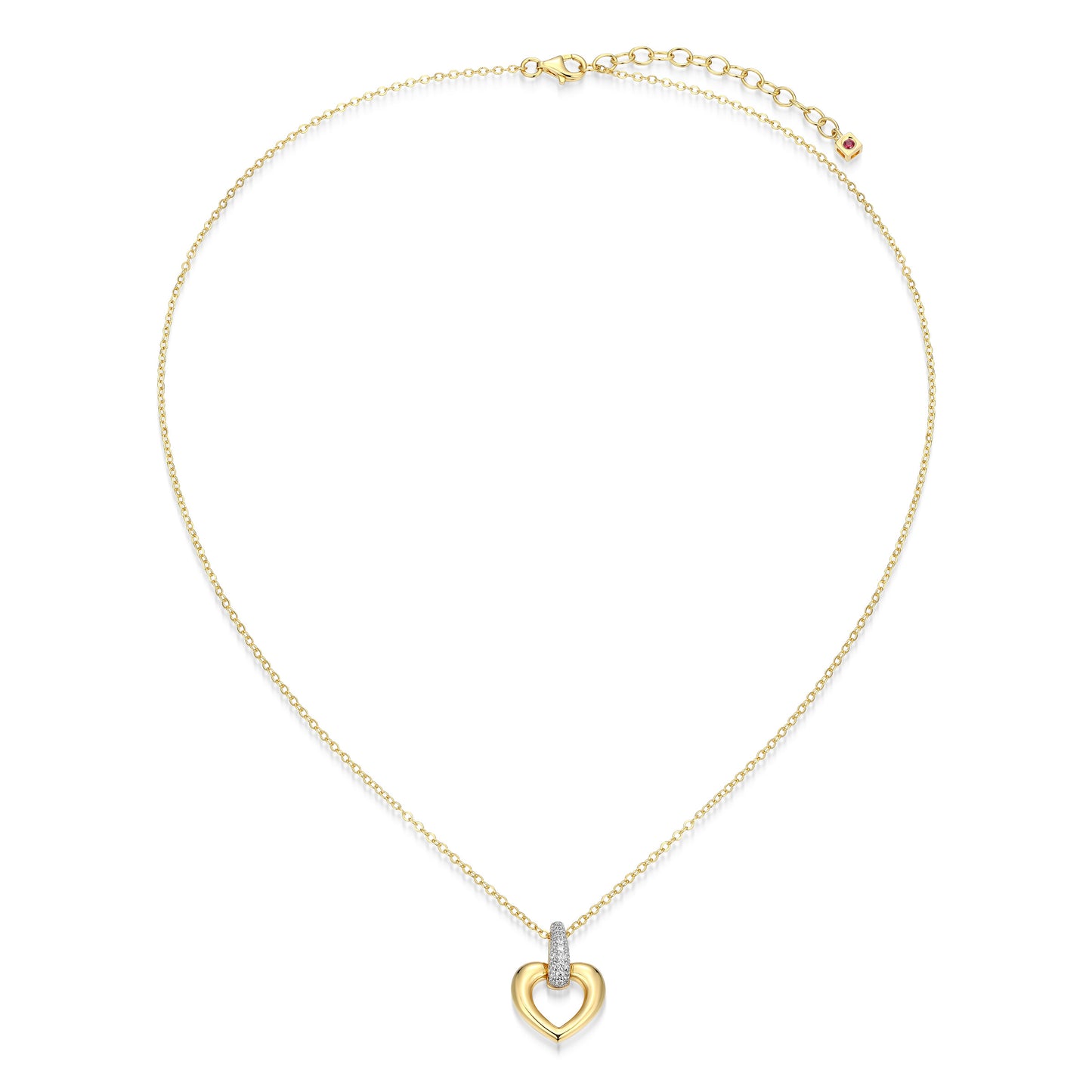LN0287 - Amour Intertwined Heart Necklace | elle