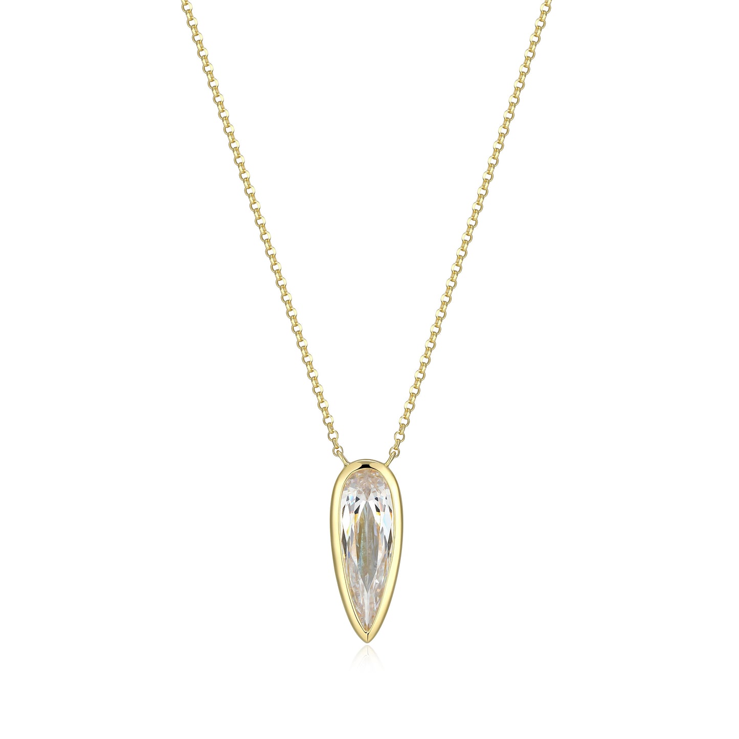 LN0291 - Lustre Inverted Pear Necklace | elle