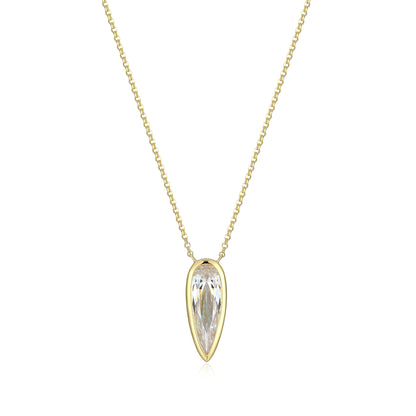 LN0291 - Lustre Inverted Pear Necklace | elle