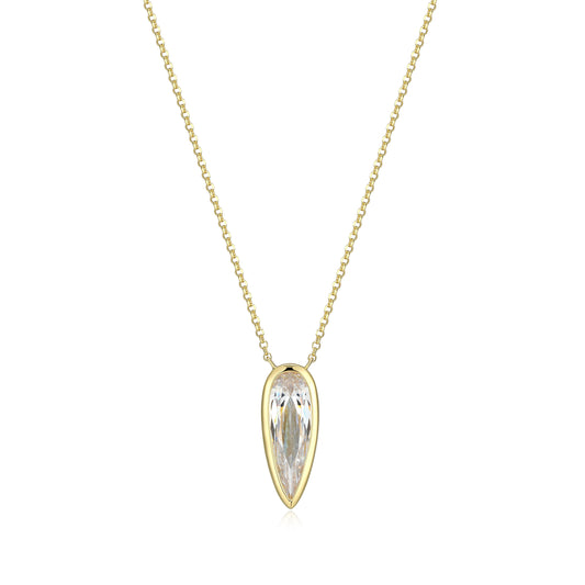 LN0291 - Lustre Inverted Pear Necklace | elle