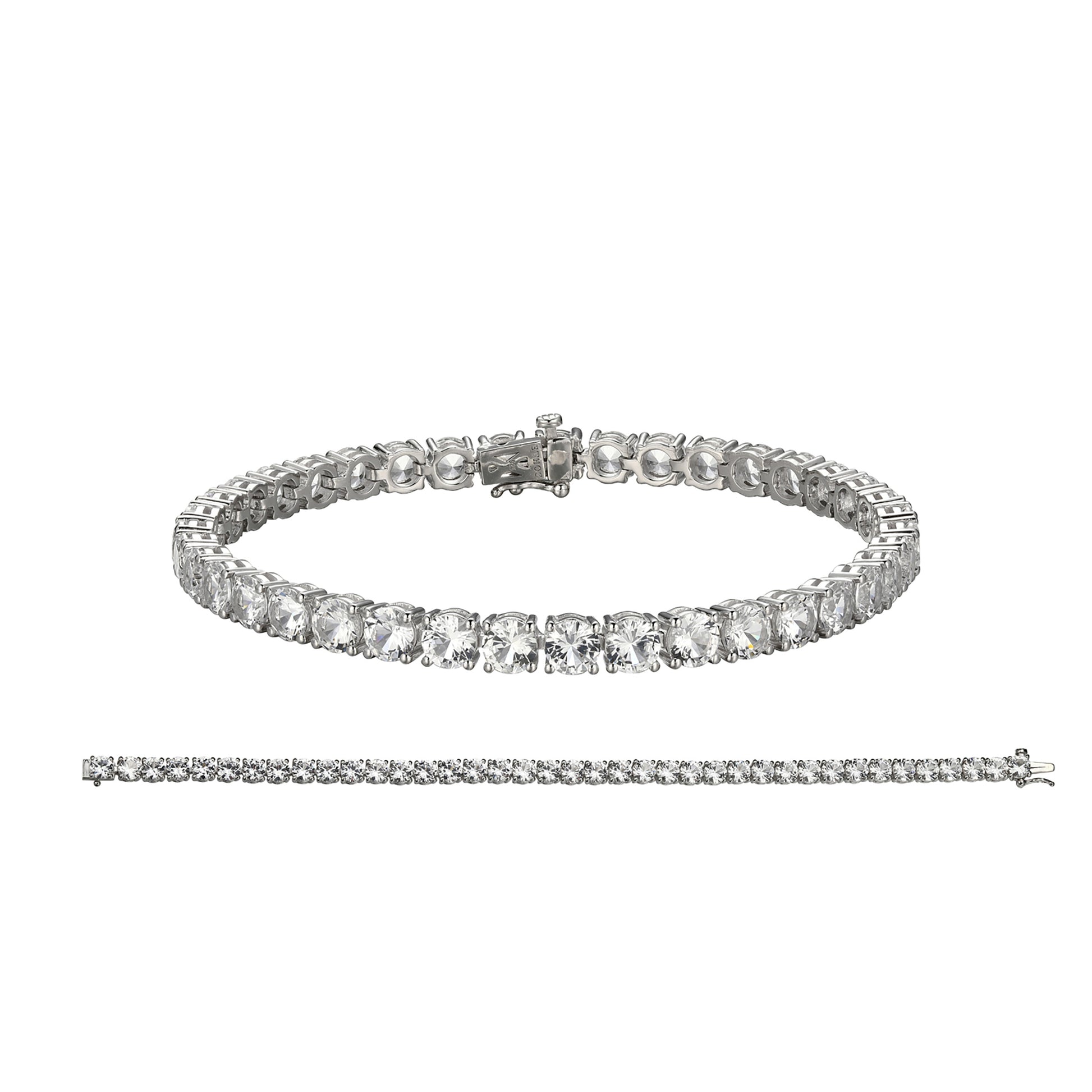 UB0120 - Basic Lab-Created White Sapphire Tennis Bracelet | ethos