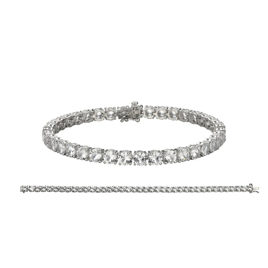 UB0120 - Basic Lab-Created White Sapphire Tennis Bracelet | ethos