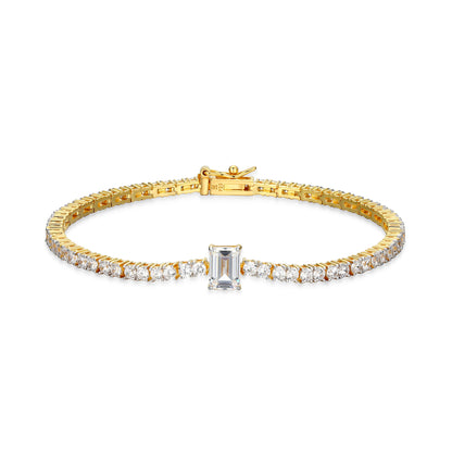 MB0152Y - Emerald Solitaire Tennis Bracelet | Monte Luna