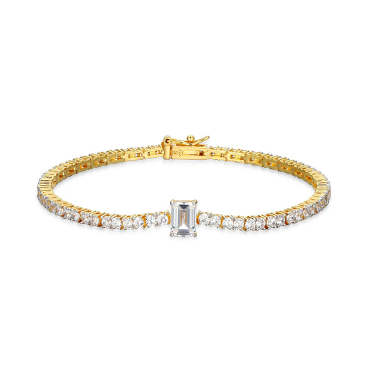 MB0152Y - Emerald Solitaire Tennis Bracelet | Monte Luna