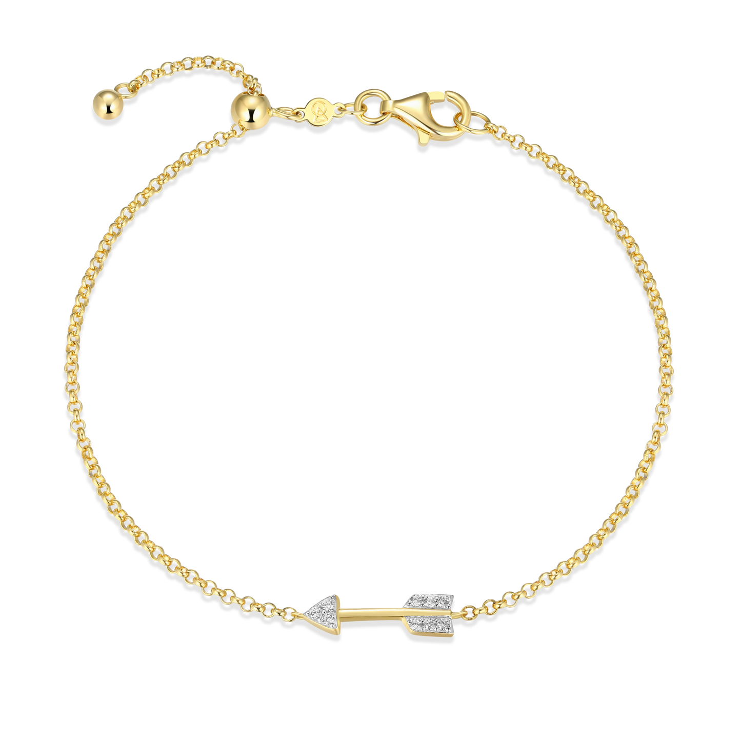 Arrow Bolo Bracelet in 14K Yellow Gold-Plated Sterling Silver | M by Monte Luna