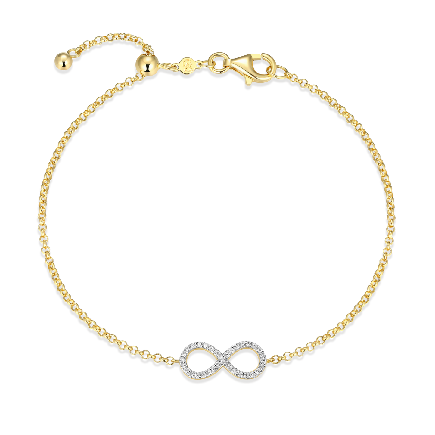 Infinity Bolo Bracelet in 14K Yellow Gold-Plated Sterling Silver | M by Monte Luna