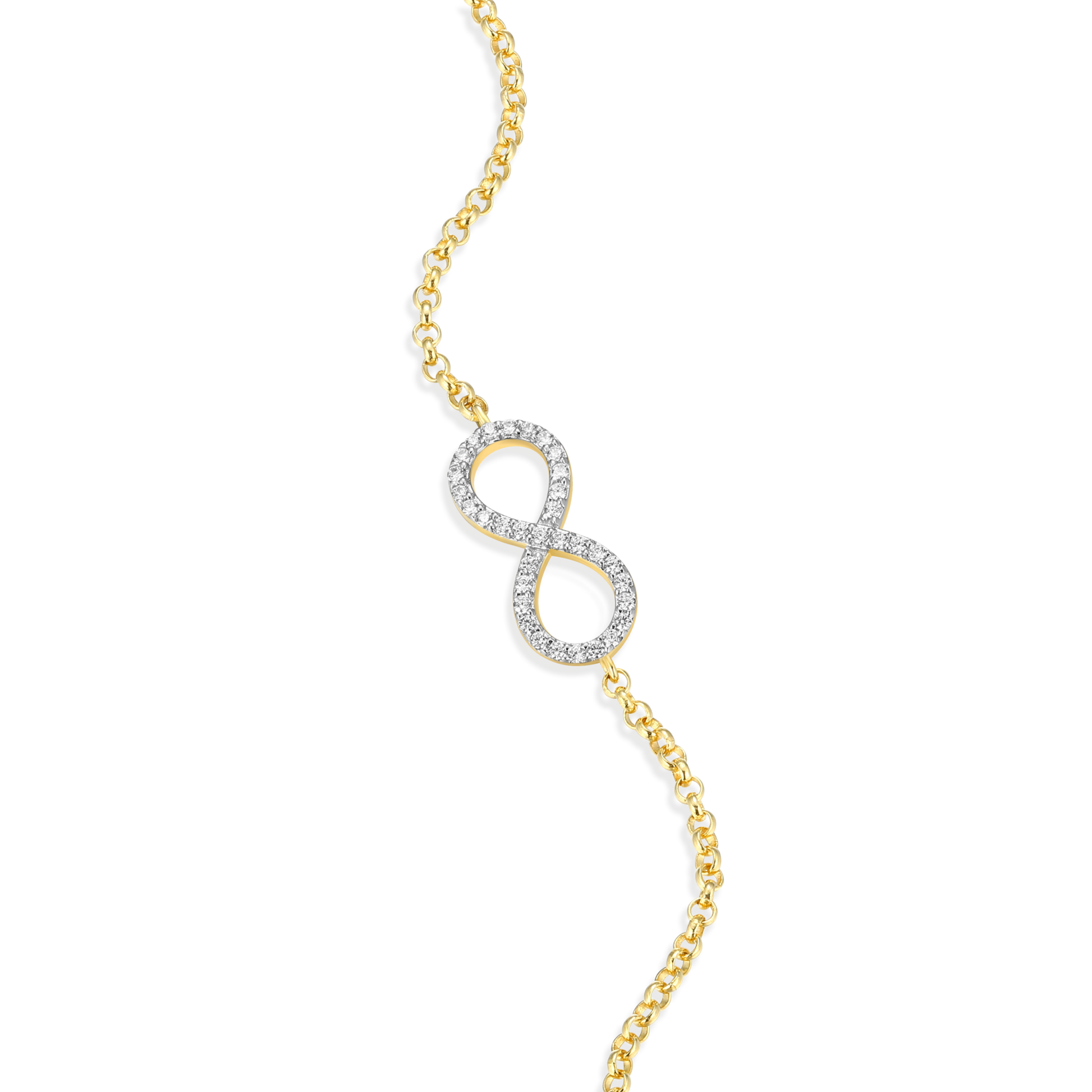 Infinity Bolo Bracelet in 14K Yellow Gold-Plated Sterling Silver | M by Monte Luna