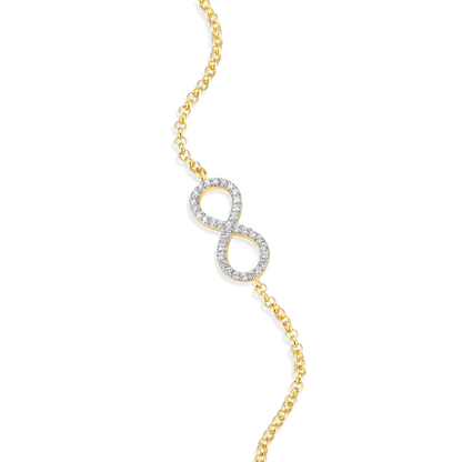 Infinity Bolo Bracelet in 14K Yellow Gold-Plated Sterling Silver | M by Monte Luna