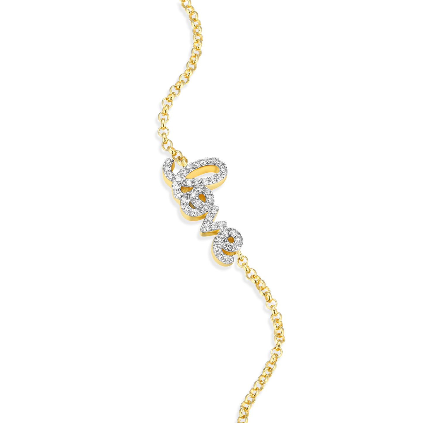 Love Pendant Bolo Bracelet in 14K Yellow Gold-Plated Sterling Silver | M by Monte Luna