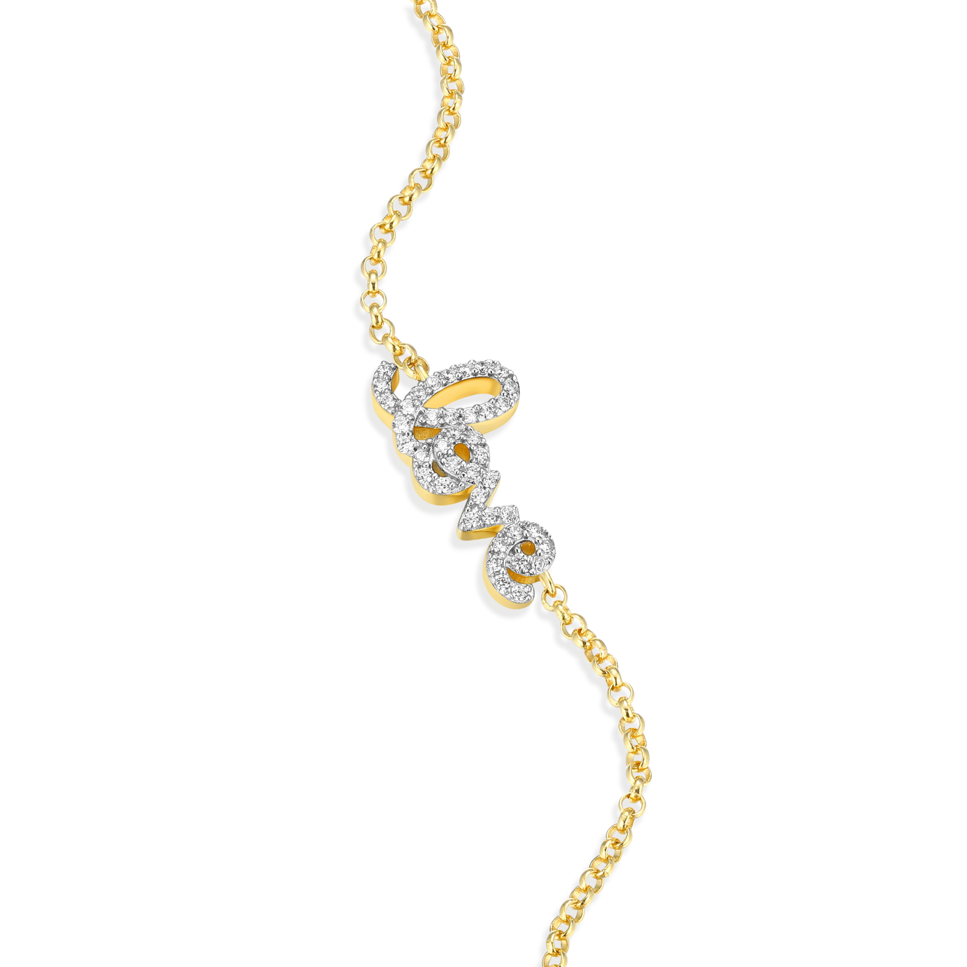 Love Pendant Bolo Bracelet in 14K Yellow Gold-Plated Sterling Silver | M by Monte Luna