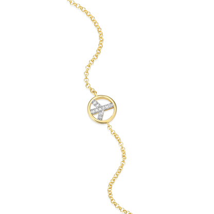 Peace Bolo Bracelet in 14K Yellow Gold-Plated Sterling Silver | M by Monte Luna