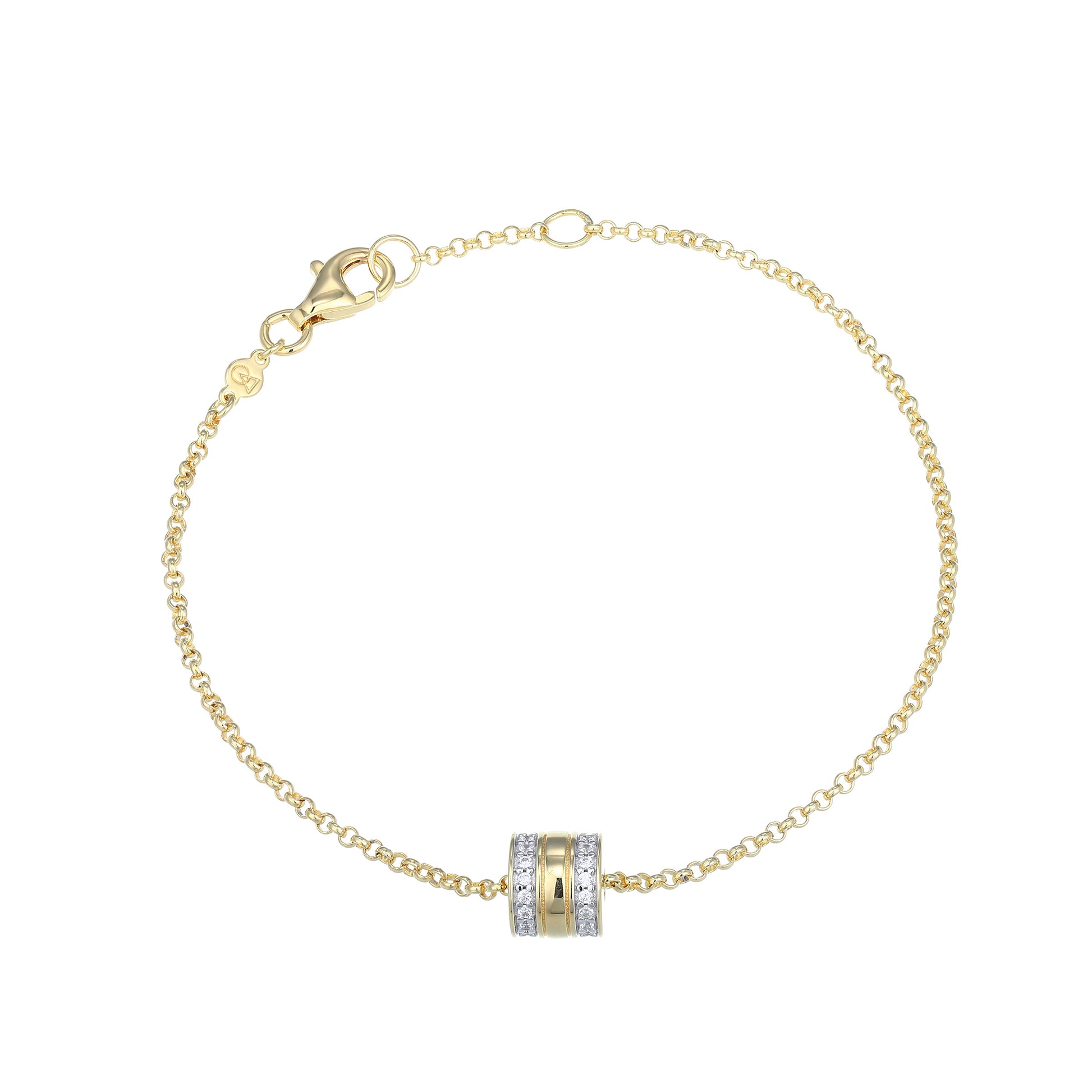 BB0273Y - Rondelle Charm Lab-Created Bracelet | m by monte luna