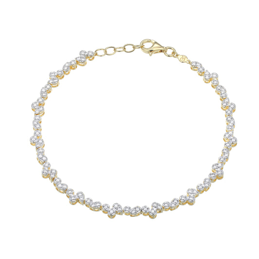 MB0123 - Pear/Round Lab-Created Diamond Tennis Bracelet | Monte Luna