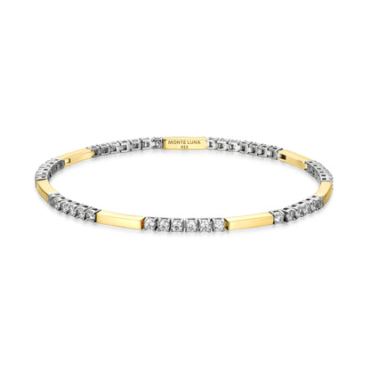 MB0137 - Two-Tone Bar Tennis Bracelet | Monte Luna