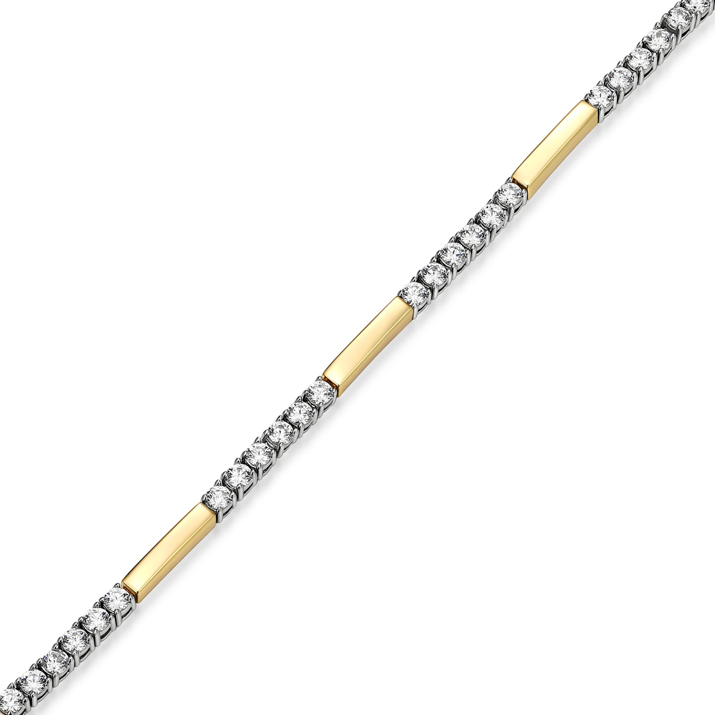 MB0137 - Two-Tone Bar Tennis Bracelet | Monte Luna
