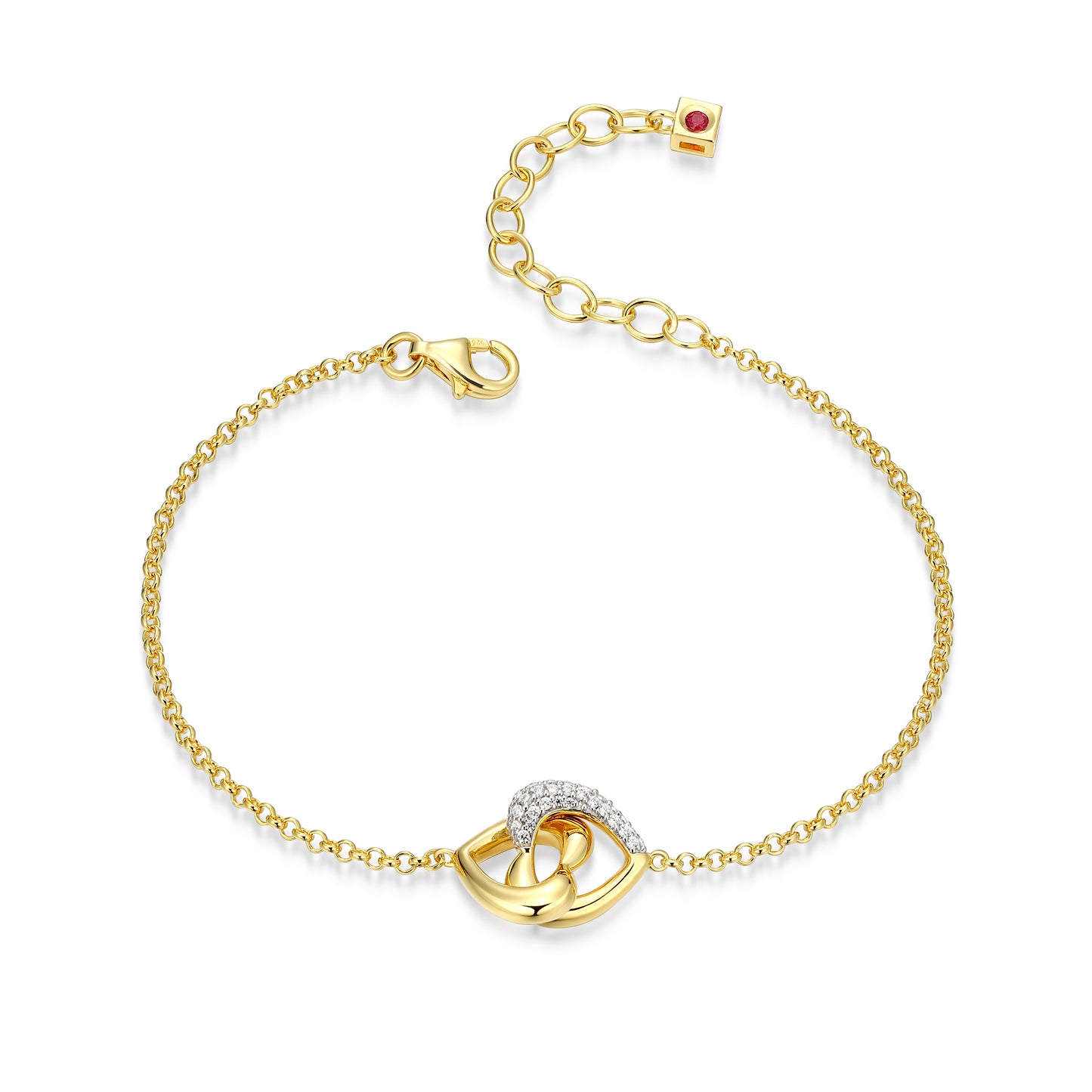 LB0287 - Amour Intertwined Heart Bracelet | elle