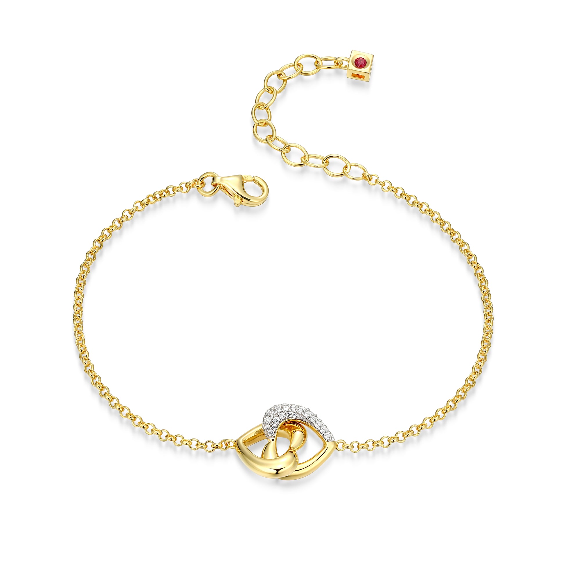 LB0287 - Amour Intertwined Heart Bracelet | elle