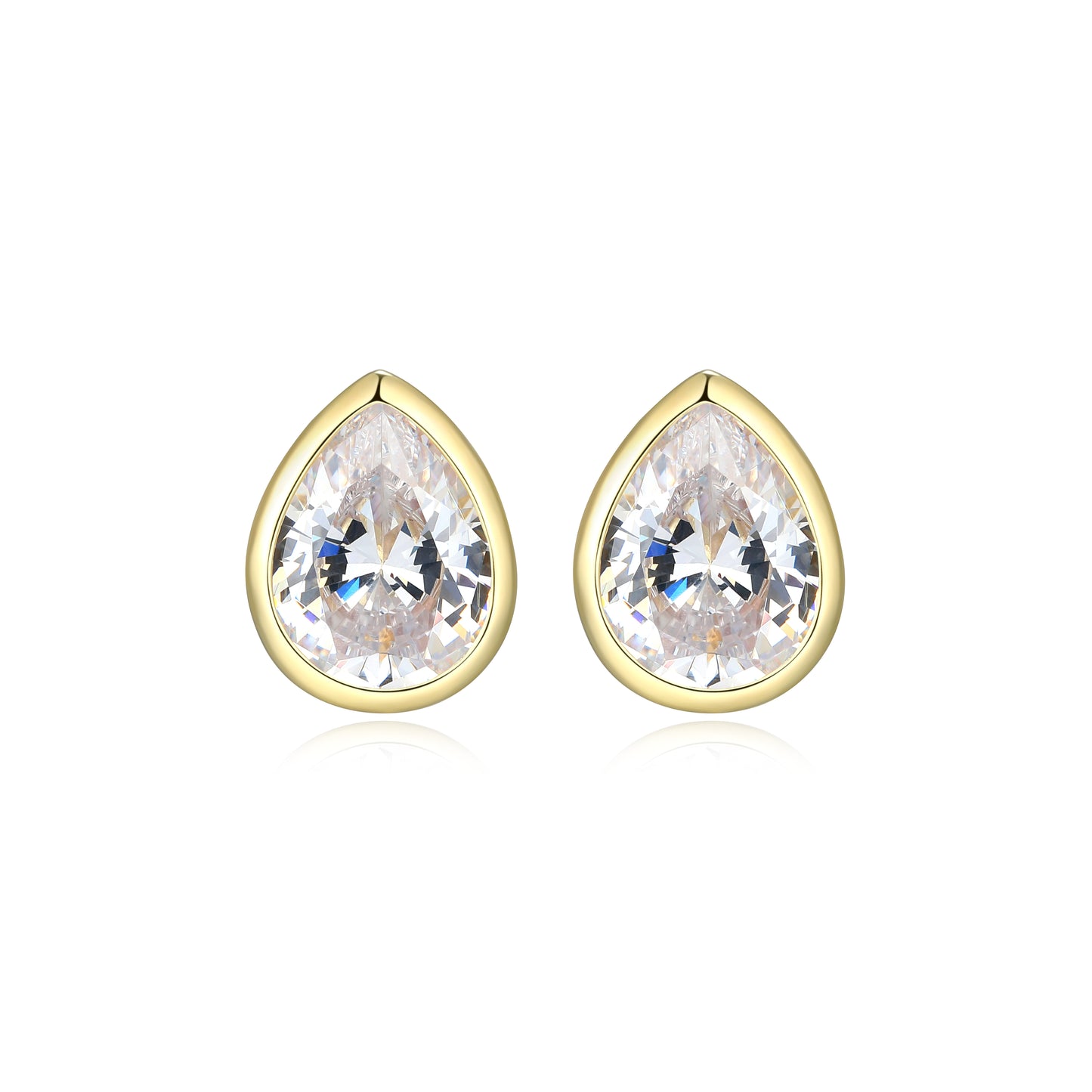 RE0181 - Pear-Cut CZ Stud Earrings | reign