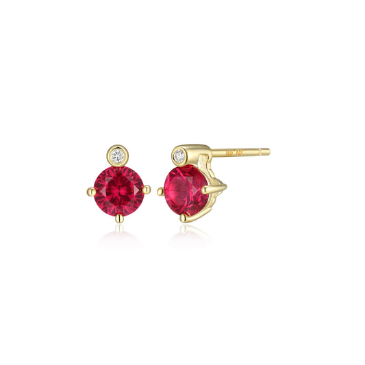 E10348JULY - Birthstone with Lab-Grown Diamond Accent Stud Earrings | elle