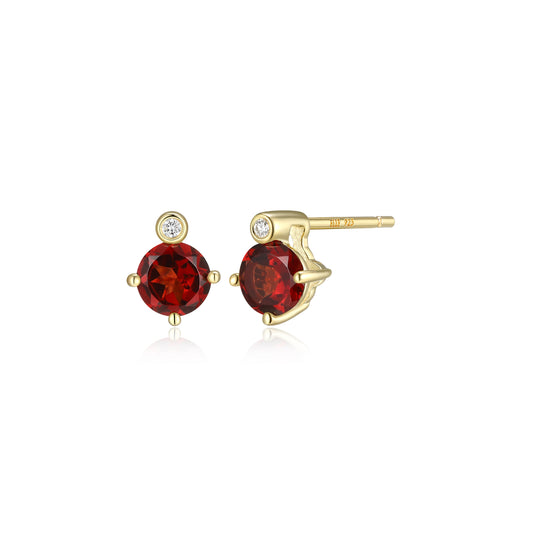 E10348JANY - Birthstone with Lab-Grown Diamond Accent Stud Earrings | elle