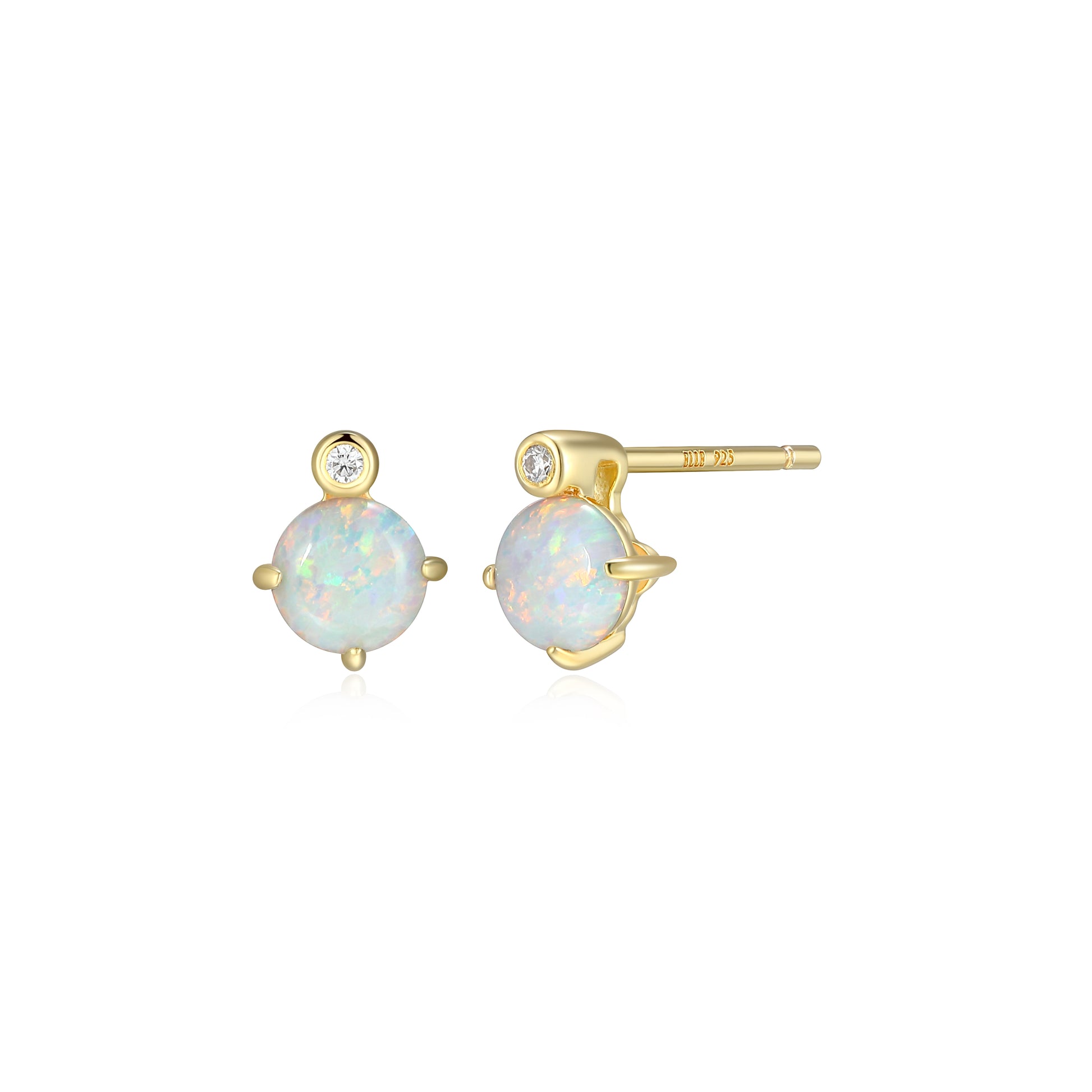 E10348OCTY - Birthstone with Lab-Grown Diamond Accent Stud Earrings | elle