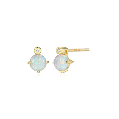 E10348OCTY - Birthstone with Lab-Grown Diamond Accent Stud Earrings | elle