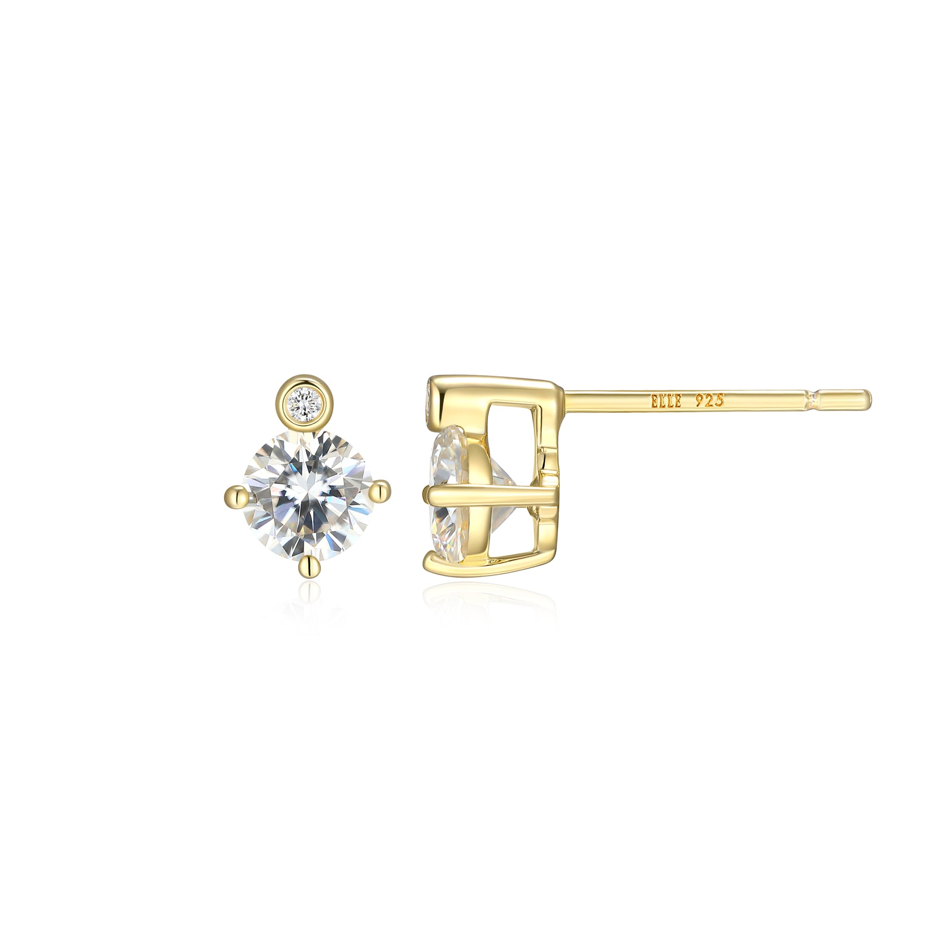 E10348APRY - Birthstone with Lab-Grown Diamond Accent Stud Earrings | elle