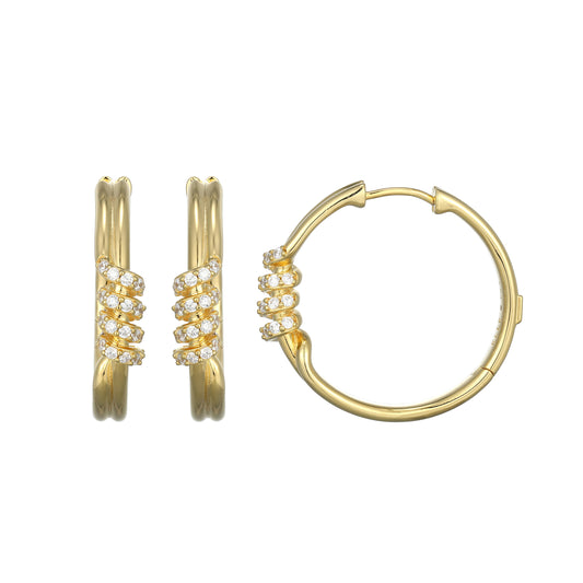 LE0244 - Eternal Twist Hoop Earrings | elle