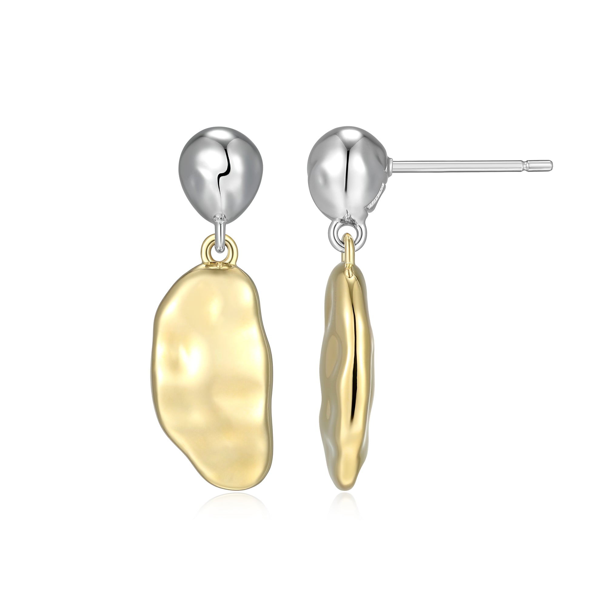 LE0273 - Aurelia Two-Tone Stud Drop Earrings | elle