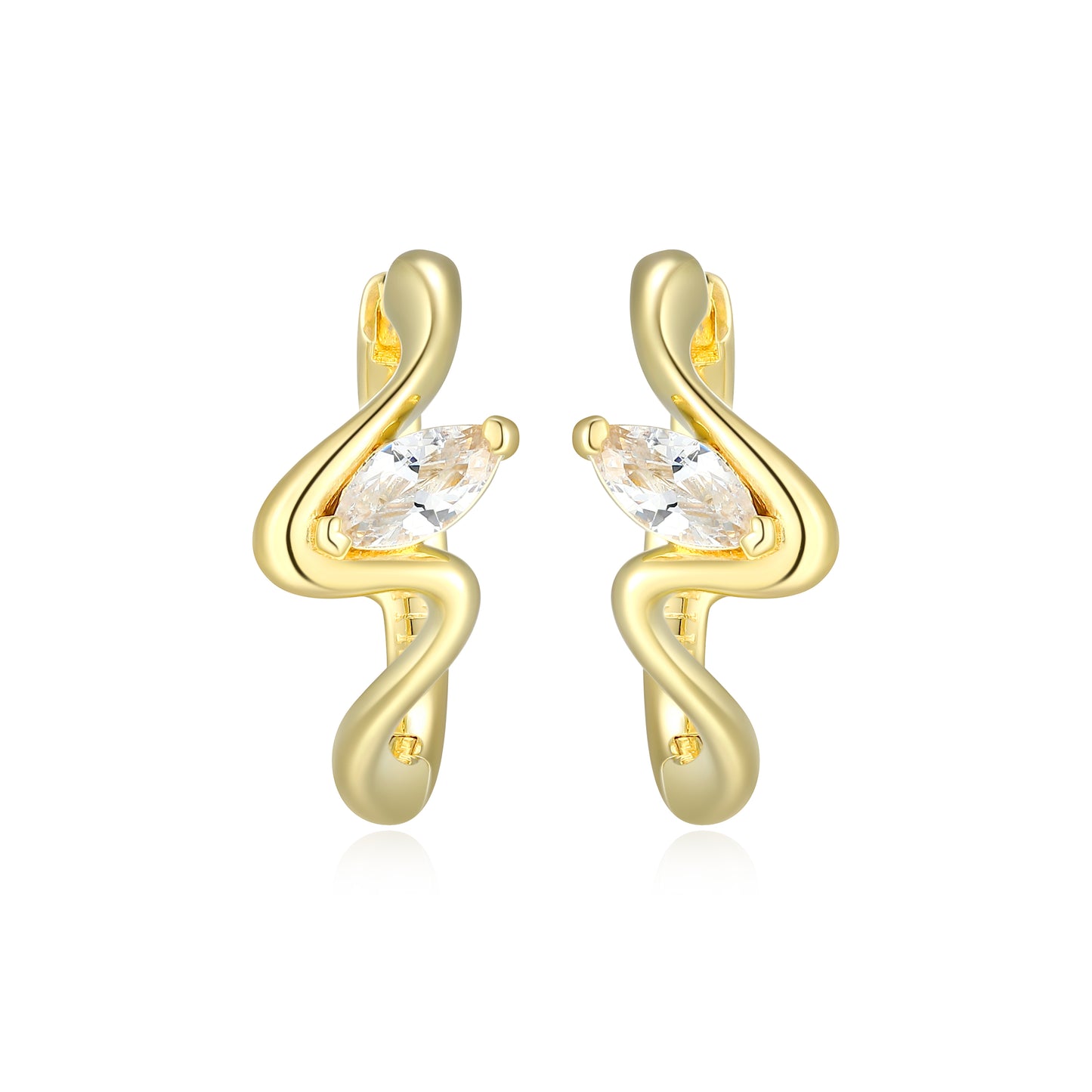 LE0281 - Marquise Flow Hoop Earrings | Paris 1901