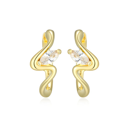 LE0281 - Marquise Flow Hoop Earrings | Paris 1901