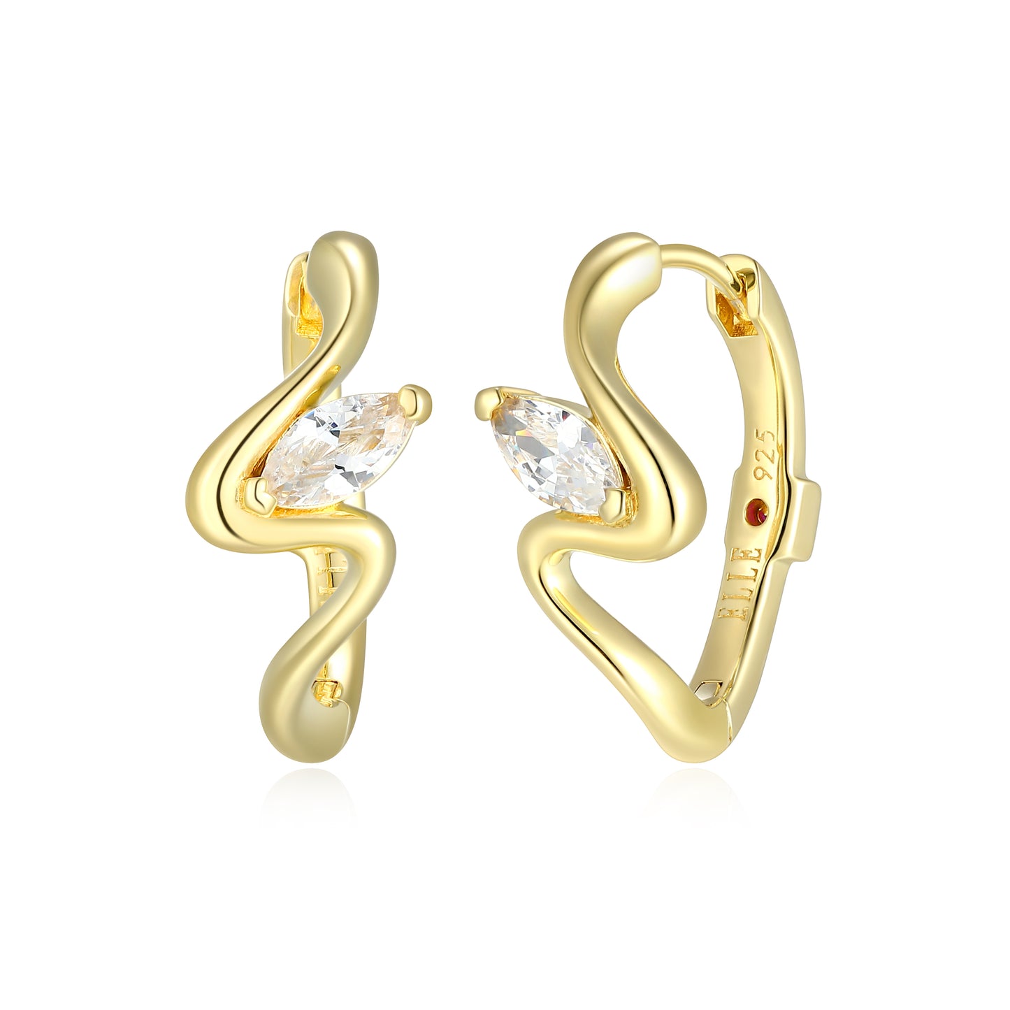 LE0281 - Marquise Flow Hoop Earrings | Paris 1901