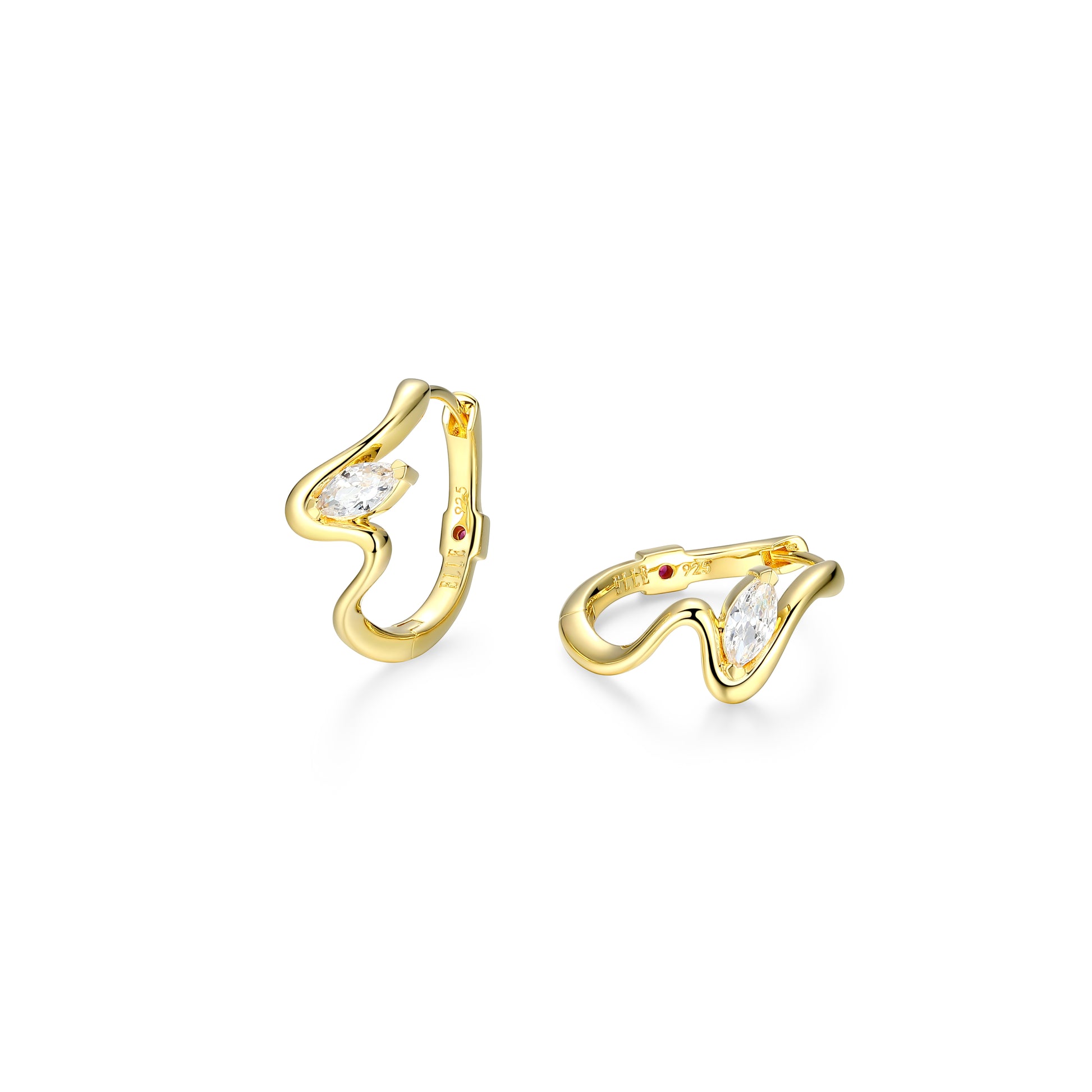 LE0281 - Marquise Flow Hoop Earrings | Paris 1901