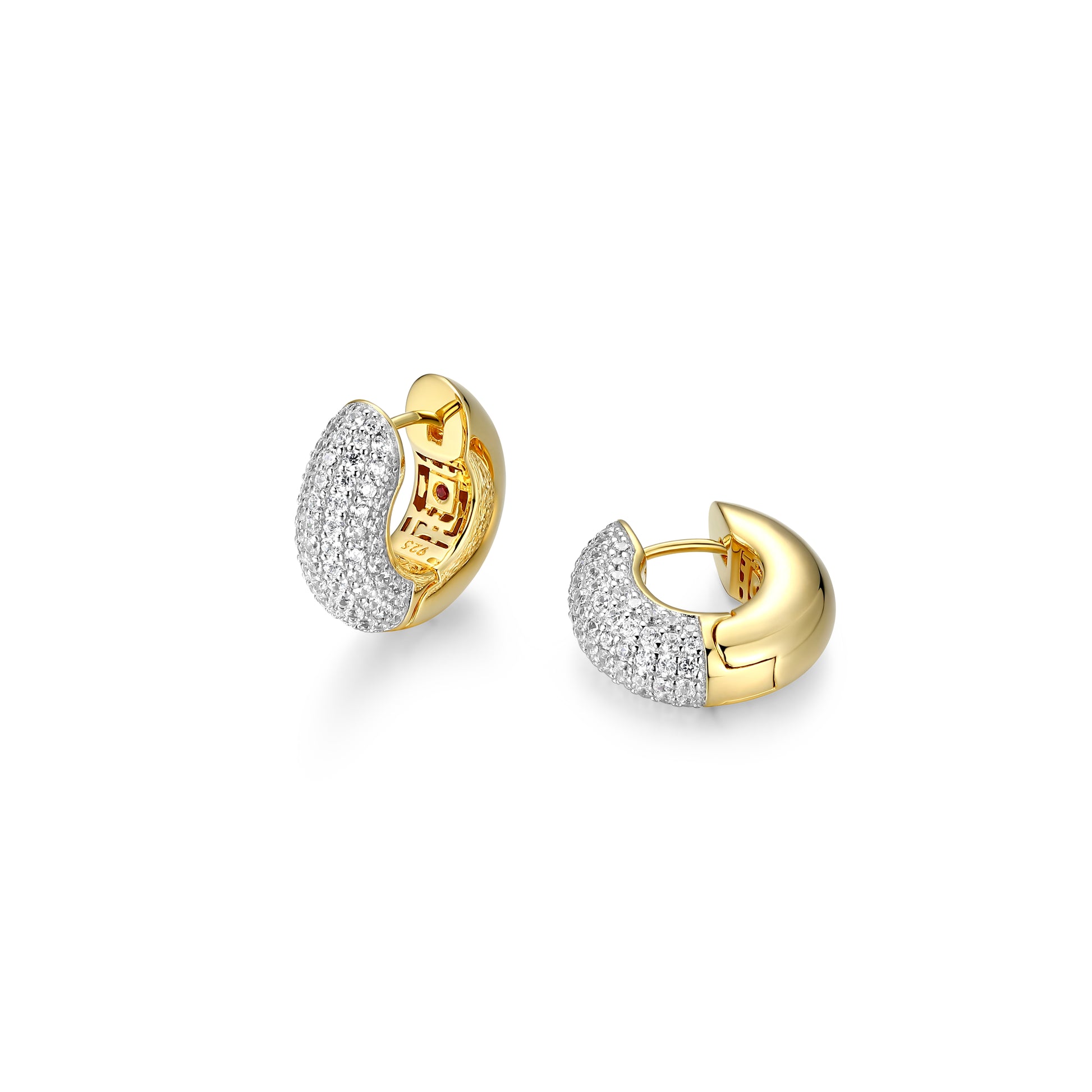LE0285 - Reversa Reversible Hoop Earrings | elle