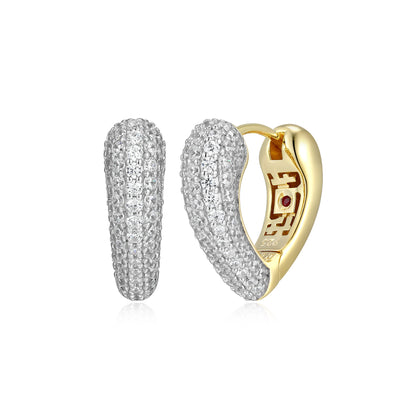 LE0287 - Amour Intertwined Heart Reversible Earrings | elle