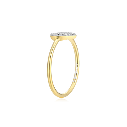 Open Heart Stackable Ring in 14K Yellow Gold-Plated Sterling Silver | M by Monte Luna