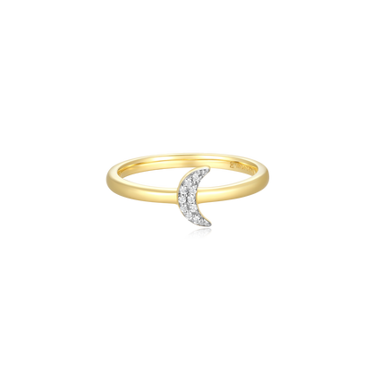 Crescent Statement Ring in 14K Yellow Gold-Plated Sterling Silver | M by Monte Luna