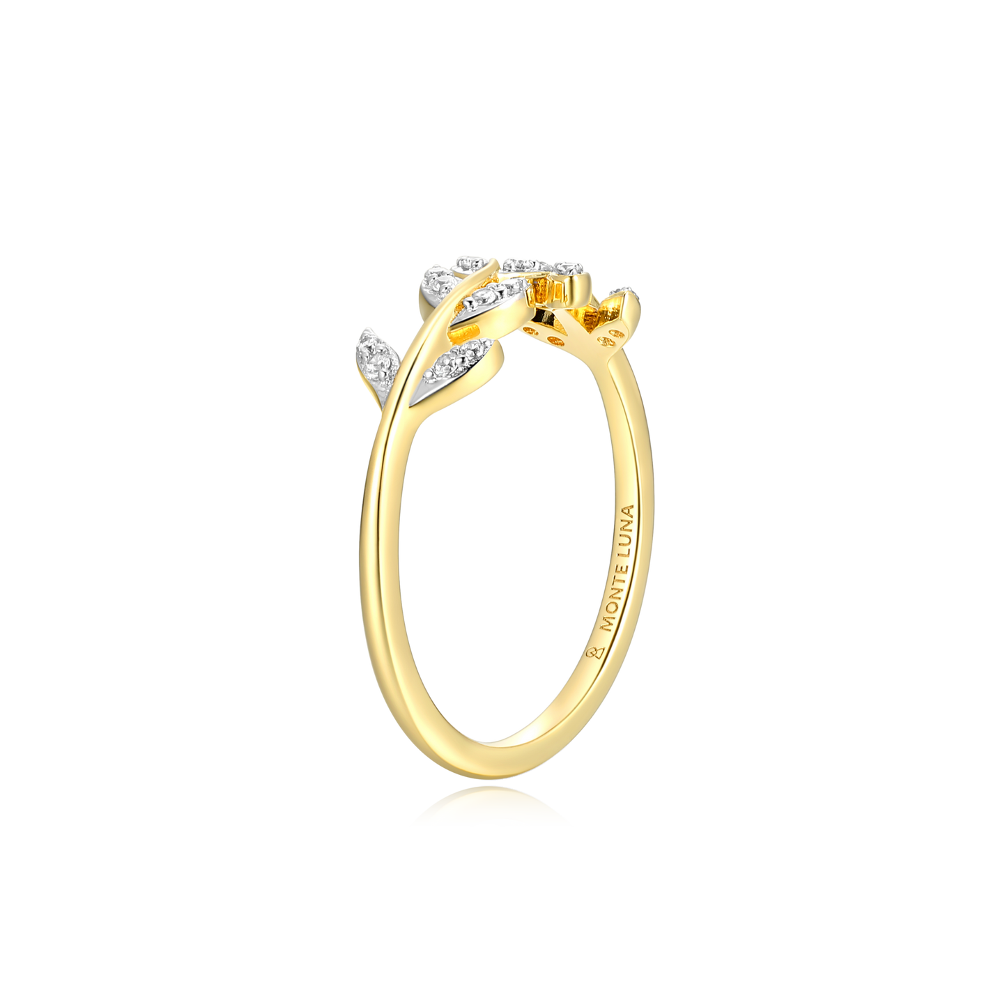 Branch Statement Ring in 14K Yellow Gold-Plated Sterling Silver | M by Monte Luna