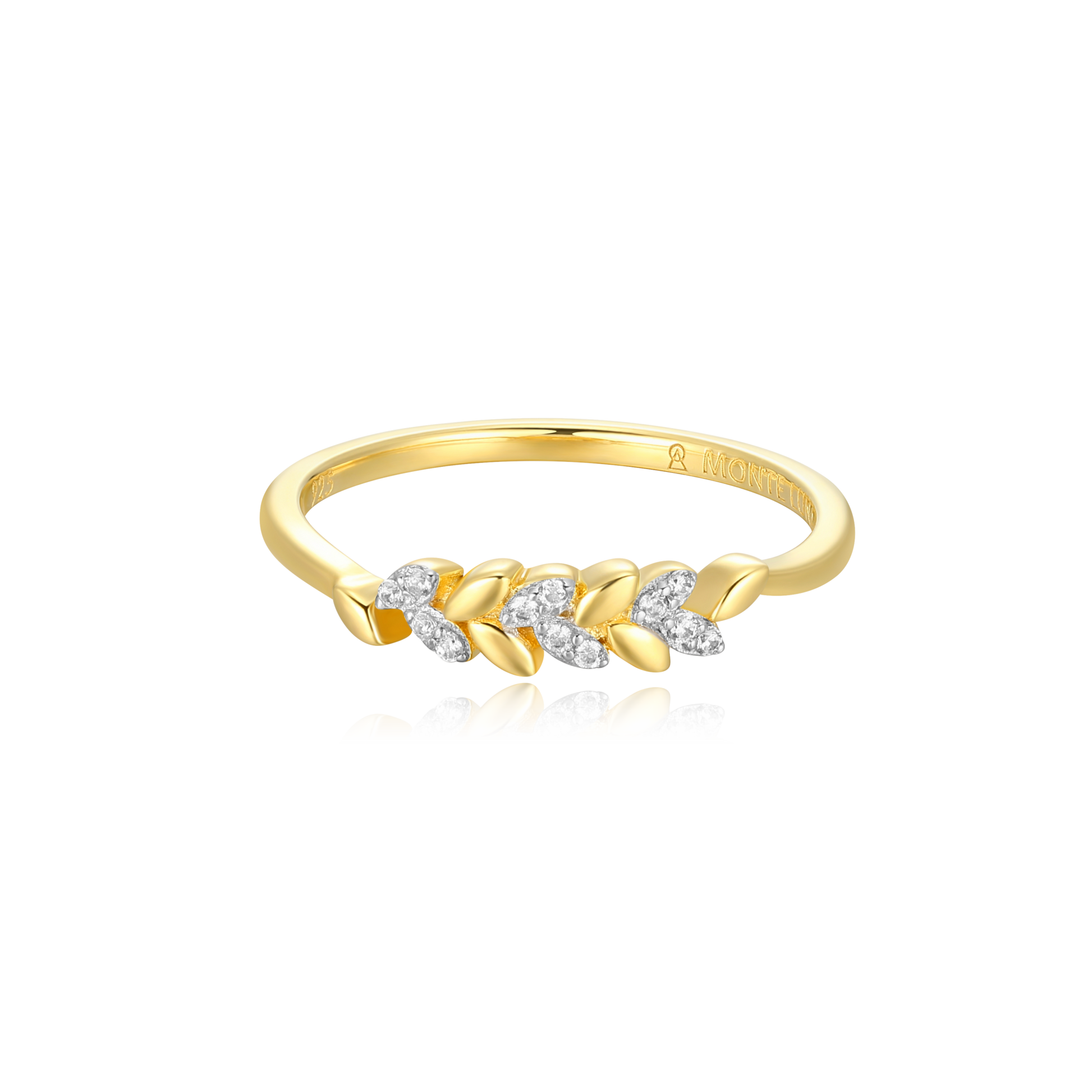 Laurel Statement Ring in 14K Yellow Gold-Plated Sterling Silver | M by Monte Luna