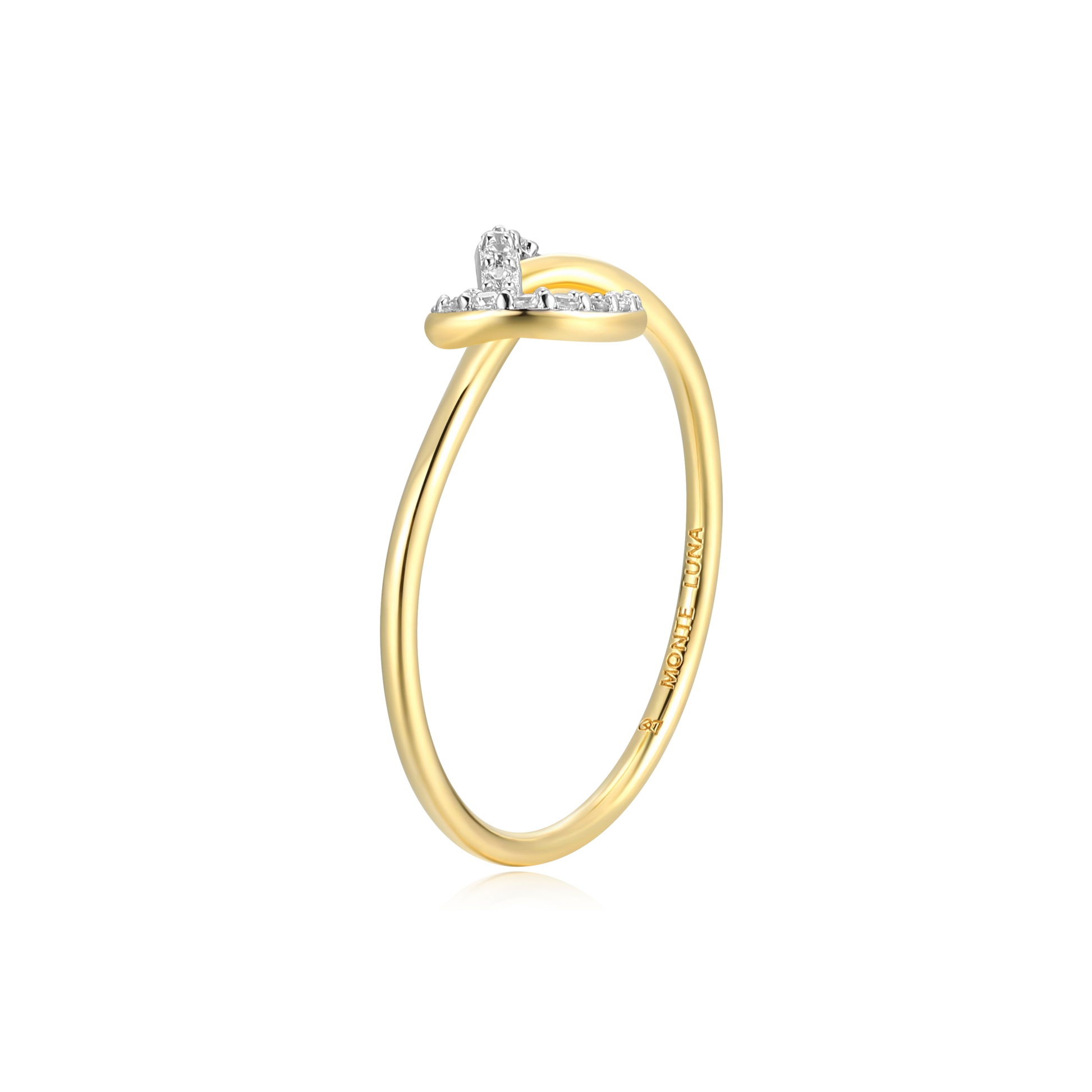 Knot Statement Ring in 14K Yellow Gold-Plated Sterling Silver | M by Monte Luna